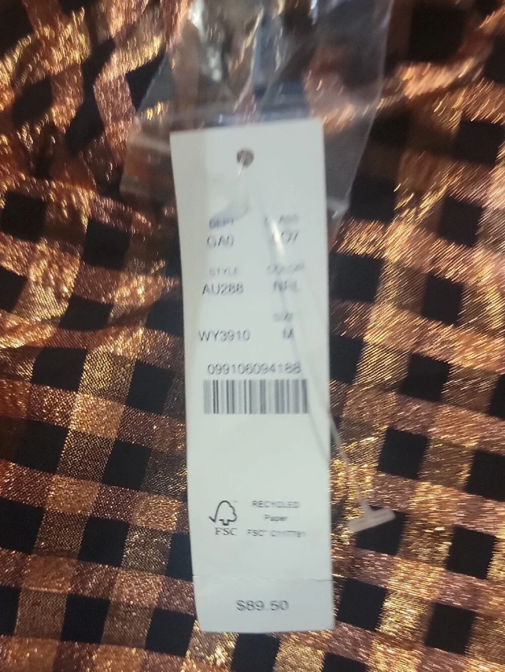J. Crew Sleeveless Checkered Tank in Orange and Black